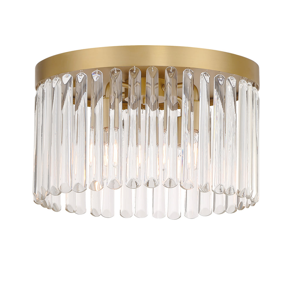Crystorama - Four Light Flush Mount - Emory - Modern Gold- Union Lighting Luminaires Decor