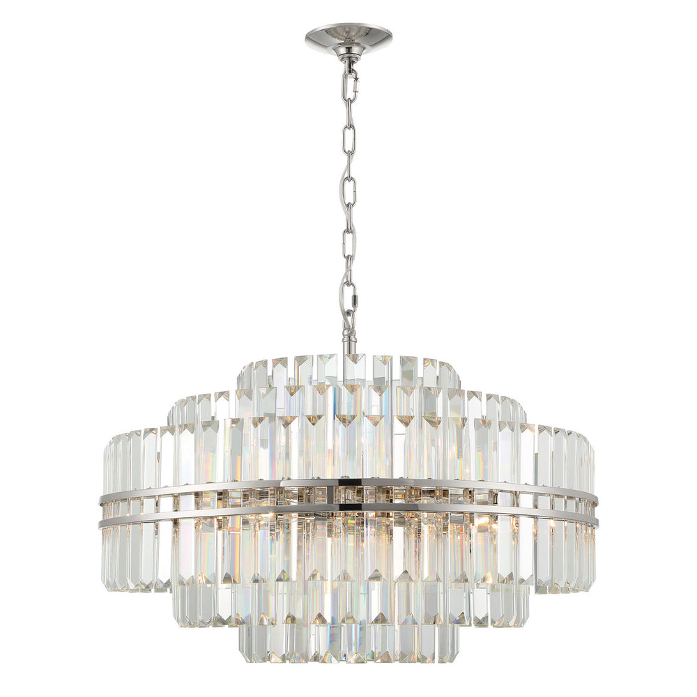 Crystorama - 16 Light Chandelier - Hayes - Polished Nickel- Union Lighting Luminaires Decor