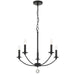 Crystorama - Five Light Chandelier - Mila - Black- Union Lighting Luminaires Decor