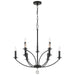 Crystorama - Nine Light Chandelier - Mila - Black- Union Lighting Luminaires Decor