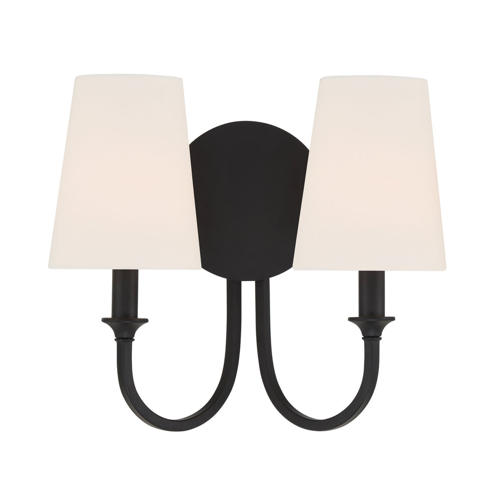 Crystorama - Two Light Wall Sconce - Payton - Black Forged- Union Lighting Luminaires Decor
