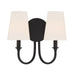 Crystorama - Two Light Wall Sconce - Payton - Black Forged- Union Lighting Luminaires Decor