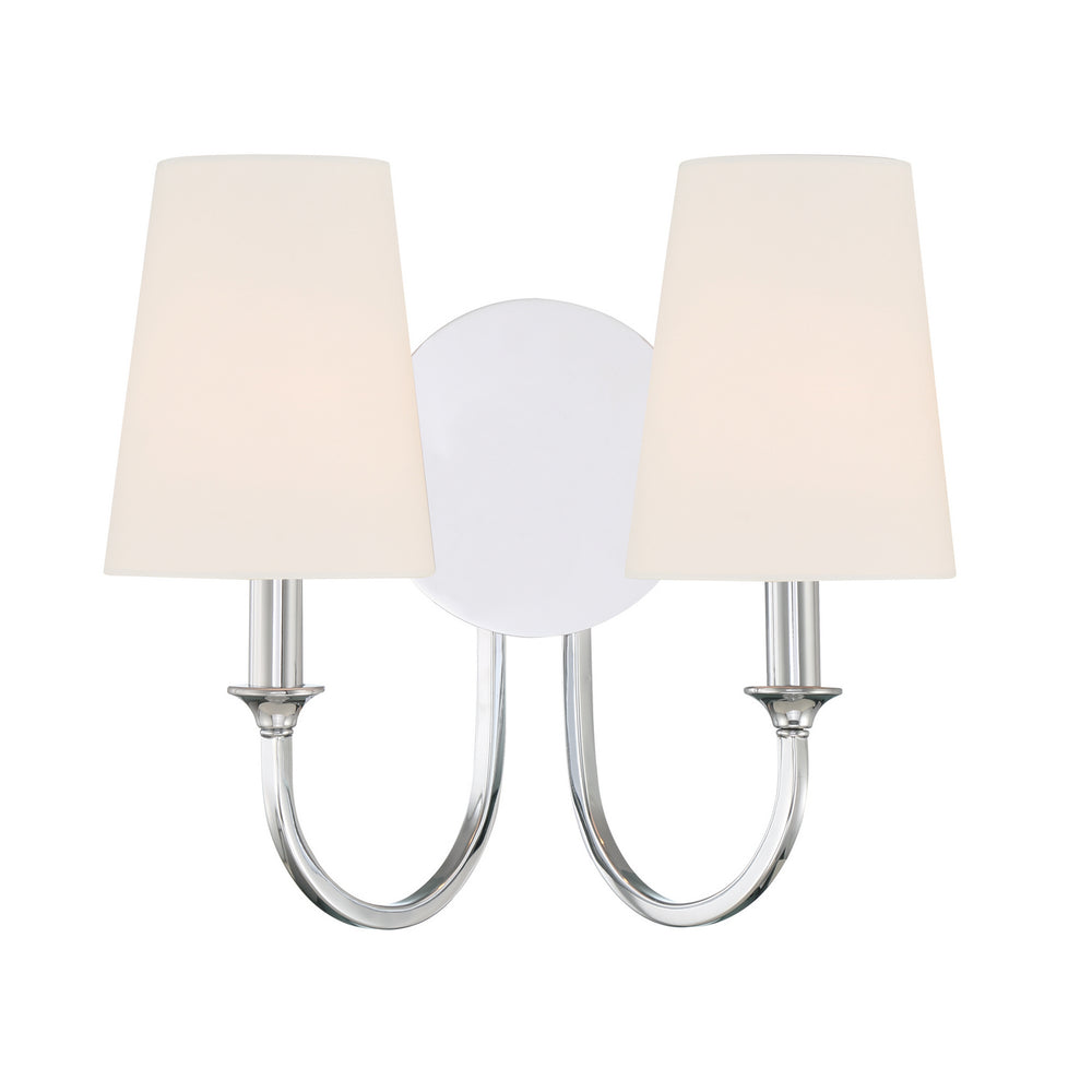 Crystorama - Two Light Wall Sconce - Payton - Polished Chrome- Union Lighting Luminaires Decor