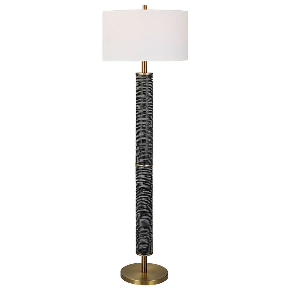 Uttermost - One Light Floor Lamp - Summit - Antique Brass- Union Lighting Luminaires Decor
