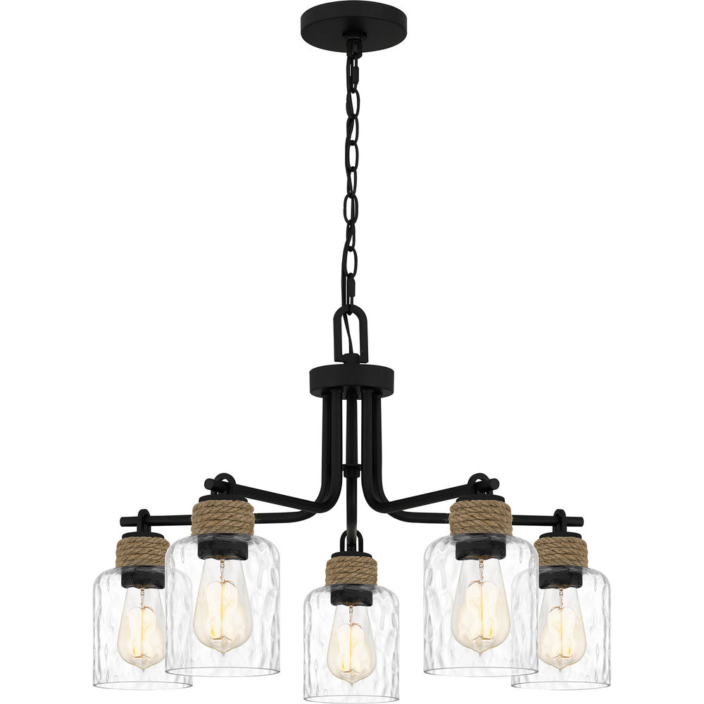 Quoizel - Five Light Chandelier - Baltic - Matte Black- Union Lighting Luminaires Decor