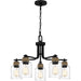 Quoizel - Five Light Chandelier - Baltic - Matte Black- Union Lighting Luminaires Decor
