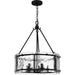 Quoizel - Five Light Pendant - Fortress - Earth Black- Union Lighting Luminaires Decor