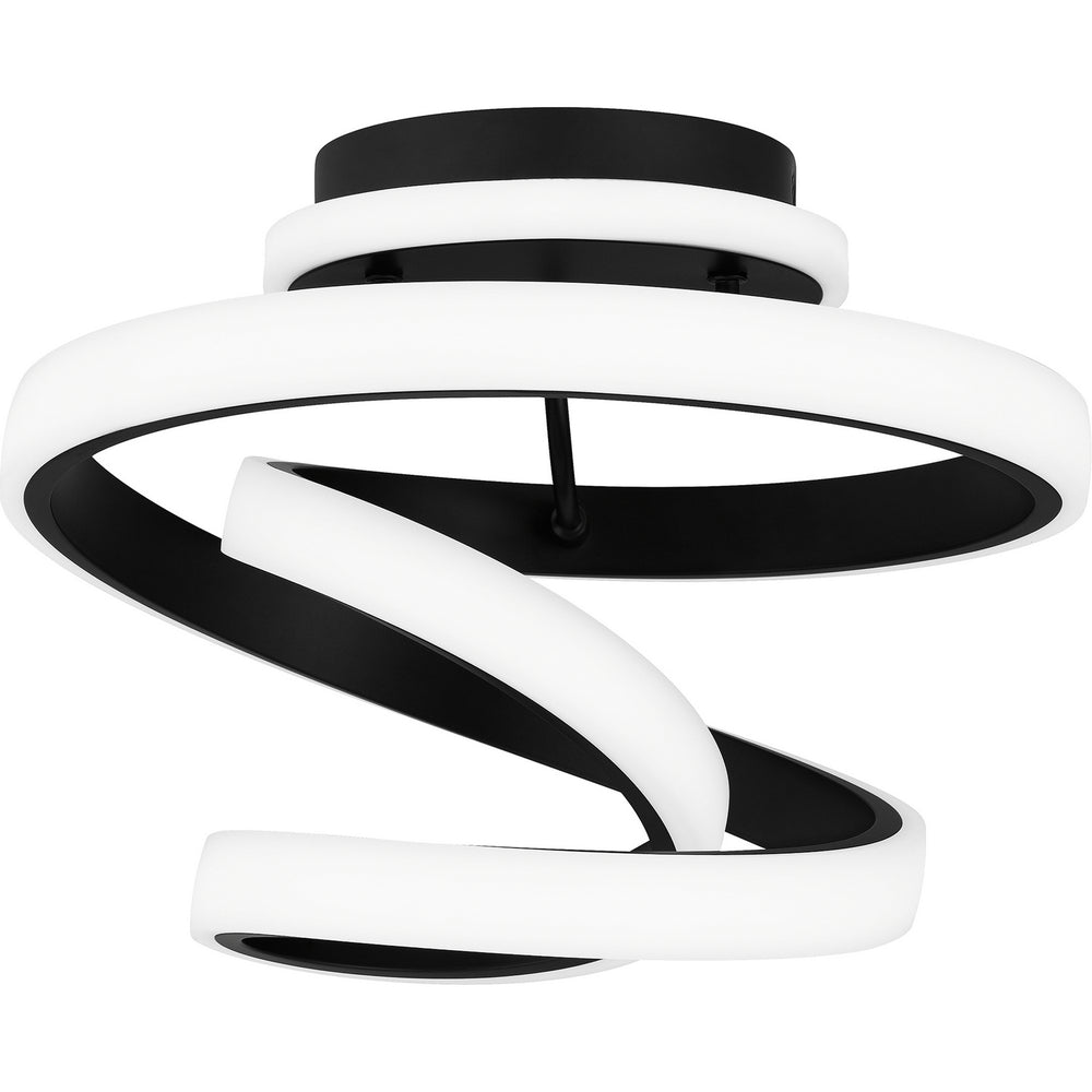 Quoizel - LED Semi Flush Mount - Aviva - Matte Black- Union Lighting Luminaires Decor