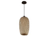 Avenue Lighting - One Light Pendant - Tulum - Bamboo Wicker And Black- Union Lighting Luminaires Decor