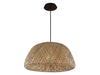 Avenue Lighting - One Light Pendant - Tulum - Bamboo Wicker And Black- Union Lighting Luminaires Decor