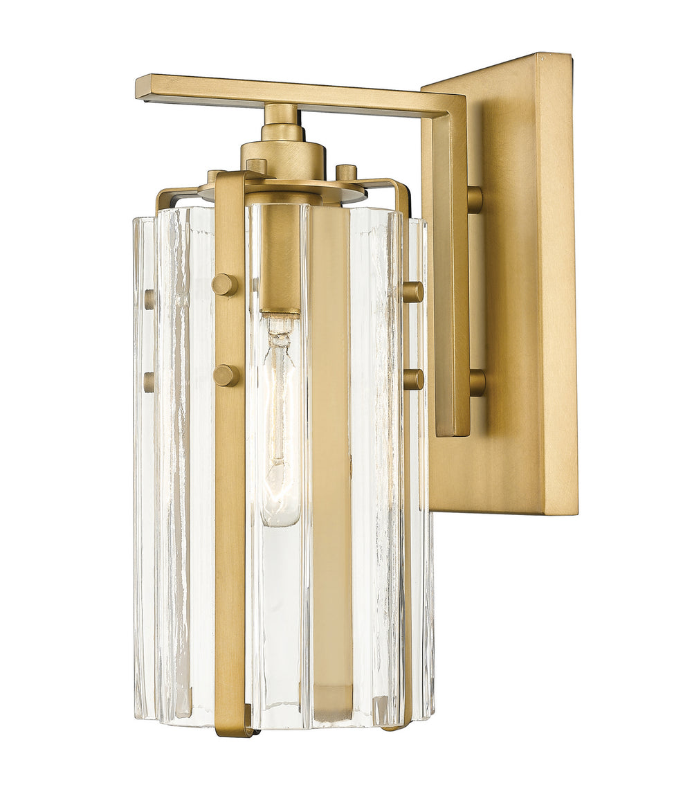 Z-Lite Canada - One Light Wall Sconce - Alverton - Rubbed Brass- Union Lighting Luminaires Decor