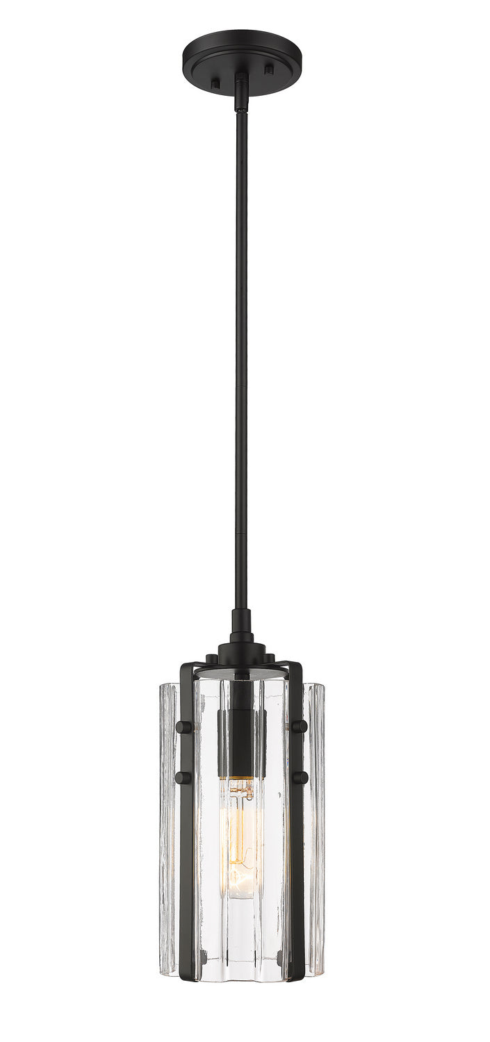 Z-Lite Canada - One Light Mini Pendant - Alverton - Matte Black- Union Lighting Luminaires Decor