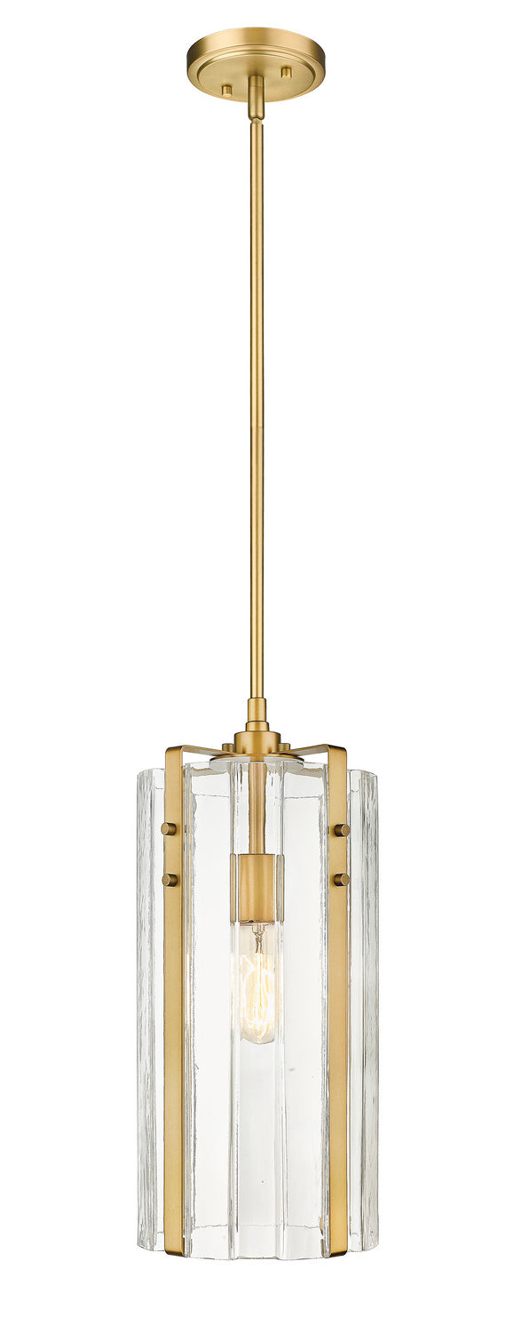 Z-Lite Canada - One Light Pendant - Alverton - Rubbed Brass- Union Lighting Luminaires Decor