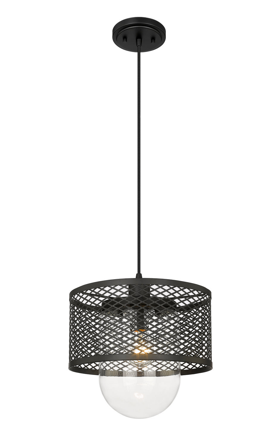 Z-Lite Canada - One Light Pendant - Kipton - Matte Black- Union Lighting Luminaires Decor