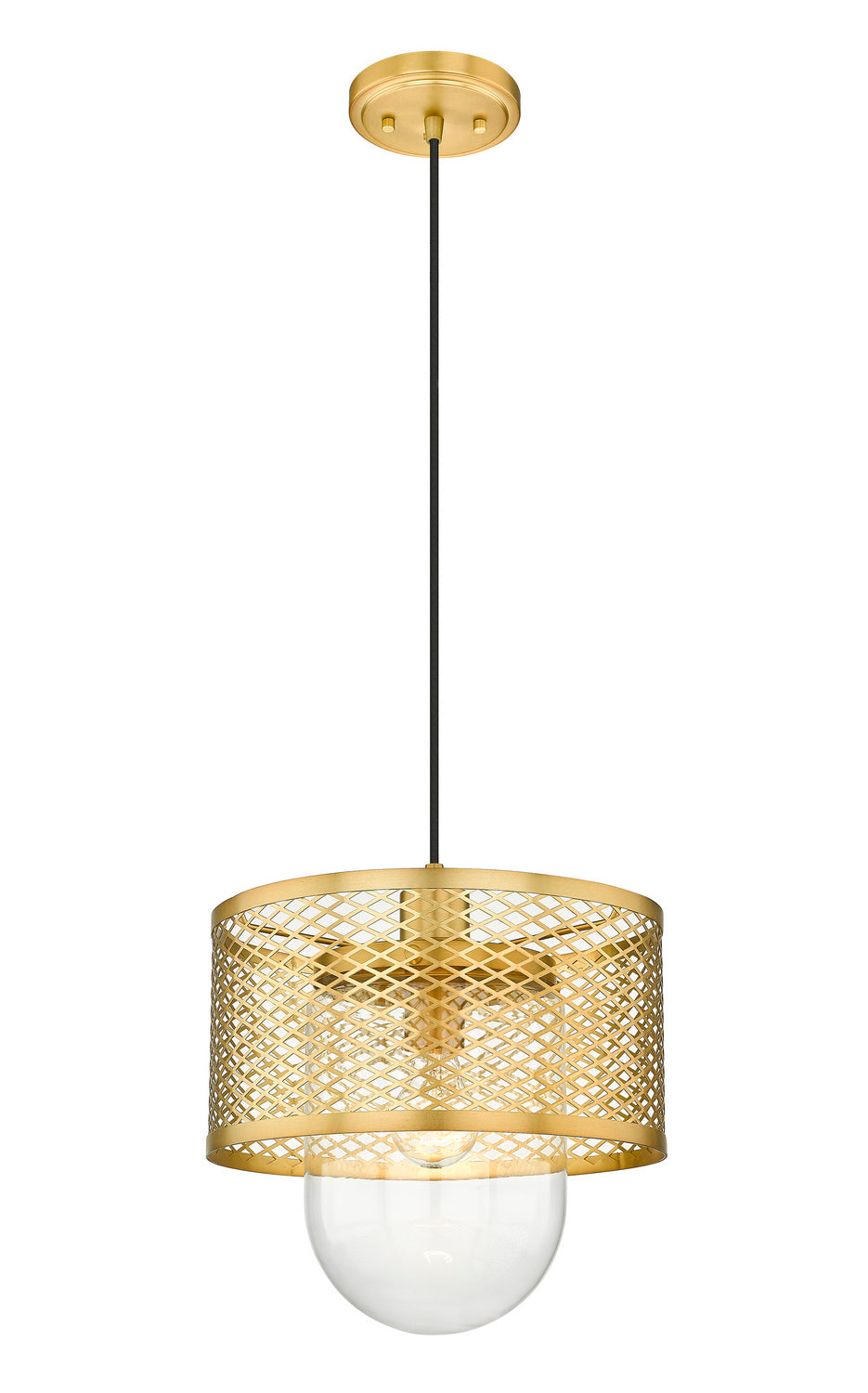 Z-Lite Canada - One Light Pendant - Kipton - Rubbed Brass- Union Lighting Luminaires Decor