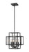 Z-Lite Canada - Four Light Pendant - Titania - Matte Black- Union Lighting Luminaires Decor
