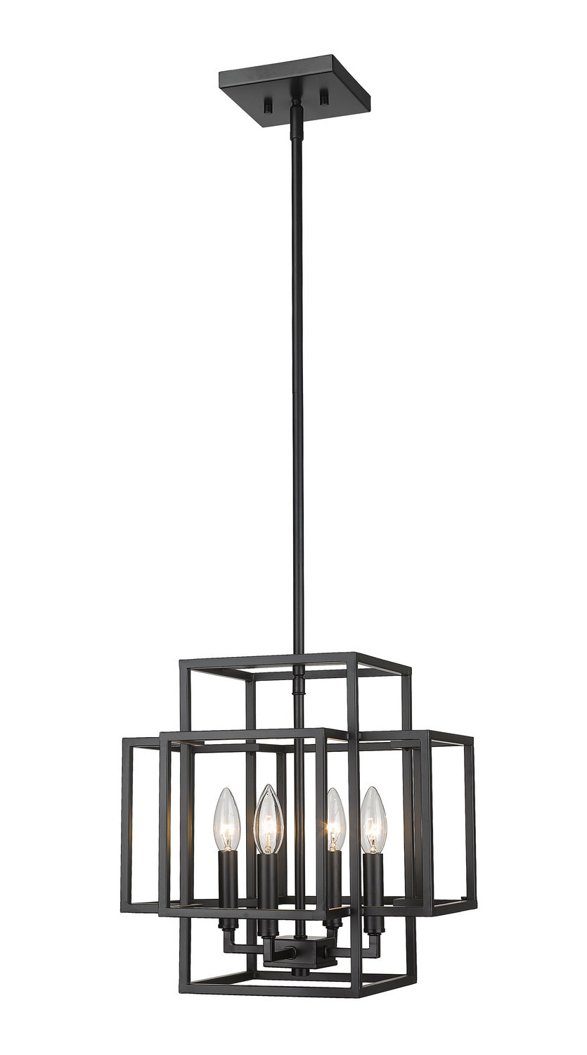 Z-Lite Canada - Four Light Pendant - Titania - Matte Black- Union Lighting Luminaires Decor
