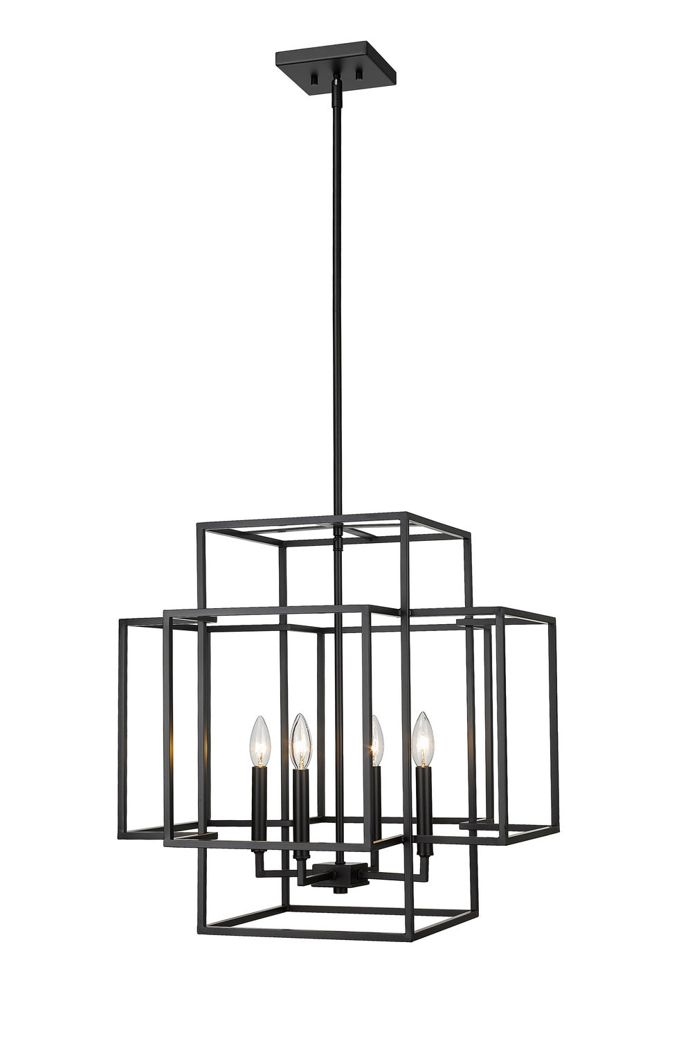 Z-Lite Canada - Four Light Pendant - Titania - Matte Black- Union Lighting Luminaires Decor
