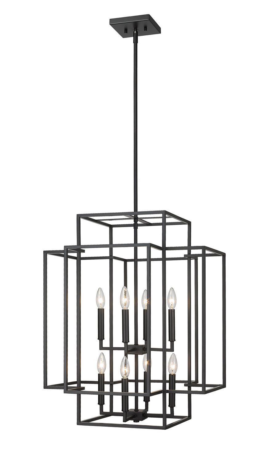 Z-Lite Canada - Eight Light Pendant - Titania - Matte Black- Union Lighting Luminaires Decor