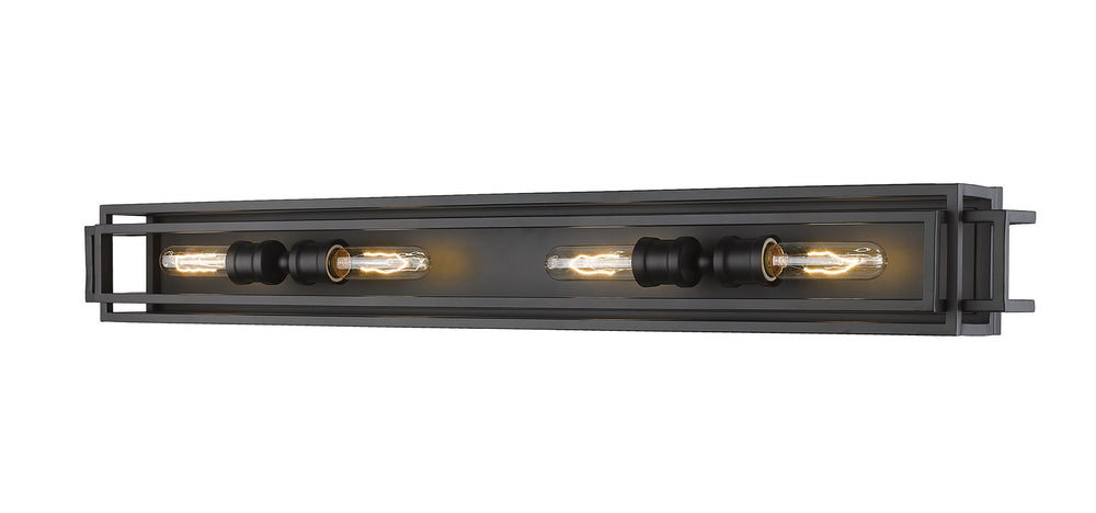 Z-Lite Canada - Four Light Vanity - Titania - Matte Black- Union Lighting Luminaires Decor