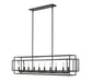 Z-Lite Canada - Ten Light Island Pendant - Titania - Matte Black- Union Lighting Luminaires Decor