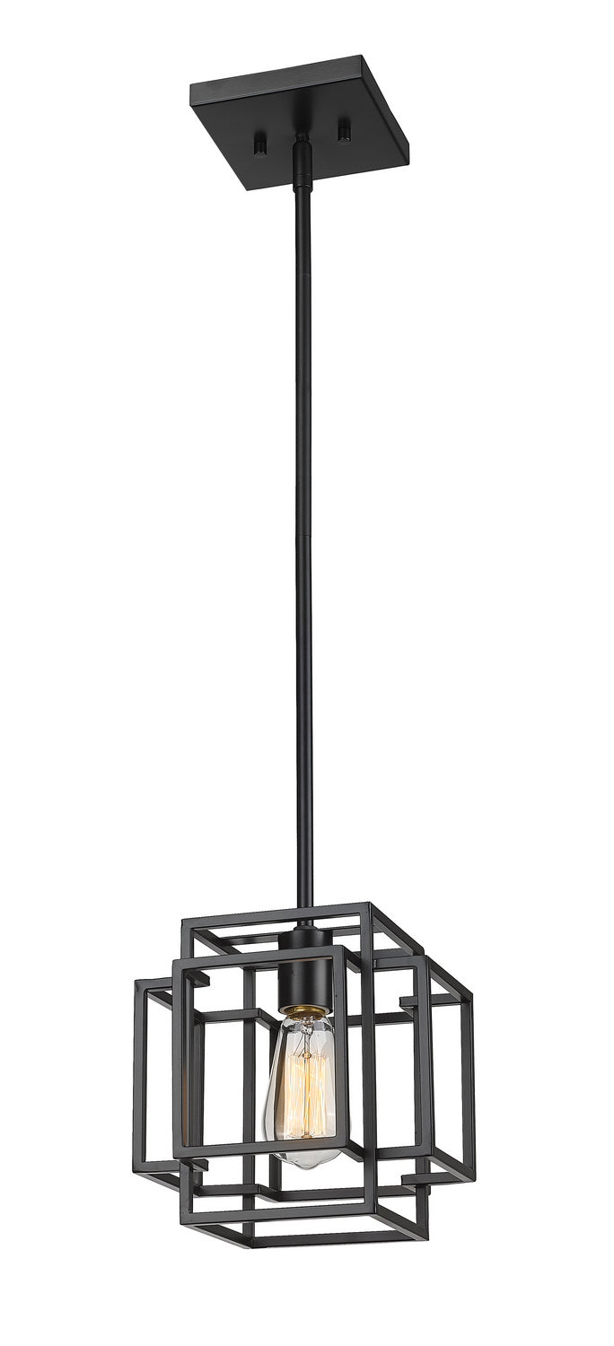 Z-Lite Canada - One Light Mini Pendant - Titania - Matte Black- Union Lighting Luminaires Decor