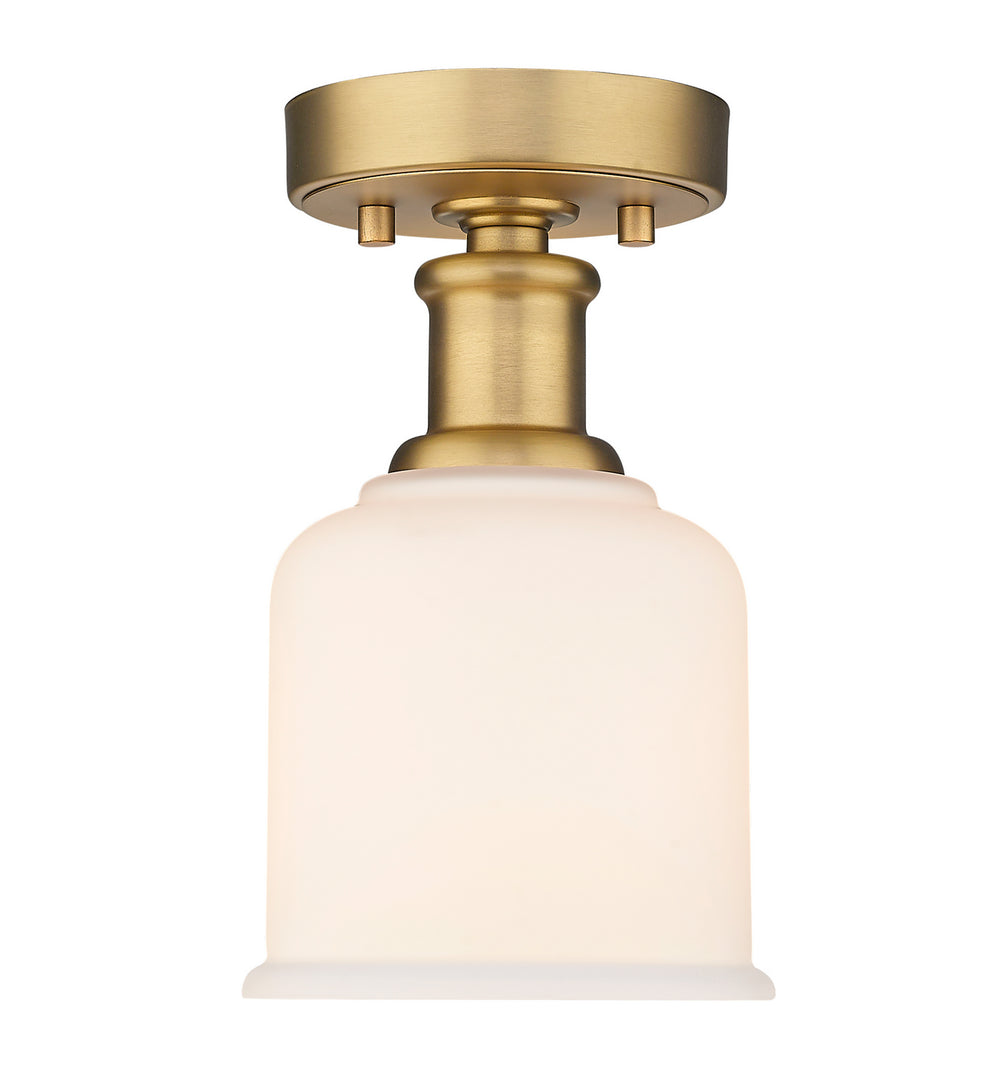 Z-Lite Canada - One Light Flush Mount - Bryant - Heritage Brass- Union Lighting Luminaires Decor