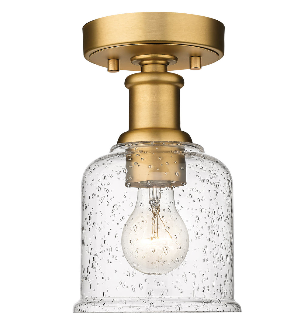 Z-Lite Canada - One Light Flush Mount - Bryant - Heritage Brass- Union Lighting Luminaires Decor