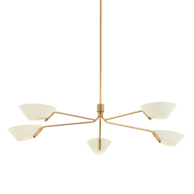 Troy Lighting Canada - Five Light Chandelier - Sacramento - Patina Brass And Soft Sand- Union Lighting Luminaires Decor