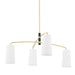Mitzi Canada - Four Light Chandelier - Evelyn - Aged Brass/Soft Black- Union Lighting Luminaires Decor