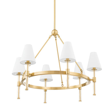 Mitzi Canada - Six Light Chandelier - Janelle - Aged Brass- Union Lighting Luminaires Decor