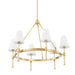 Mitzi Canada - Six Light Chandelier - Janelle - Aged Brass- Union Lighting Luminaires Decor