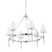 Mitzi Canada - Six Light Chandelier - Janelle - Polished Nickel- Union Lighting Luminaires Decor