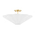 Mitzi Canada - Three Light Semi Flush Mount - Alana - Aged Brass- Union Lighting Luminaires Decor