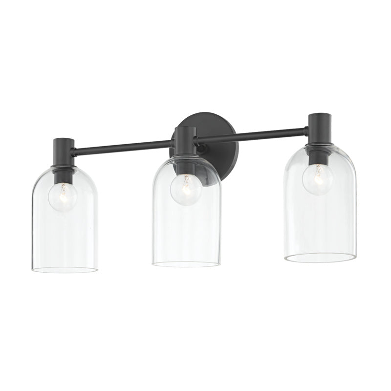 Mitzi Canada - Three Light Bath and Vanity - Paisley - Soft Black- Union Lighting Luminaires Decor