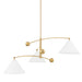 Mitzi Canada - Three Light Chandelier - Birdie - Aged Brass- Union Lighting Luminaires Decor