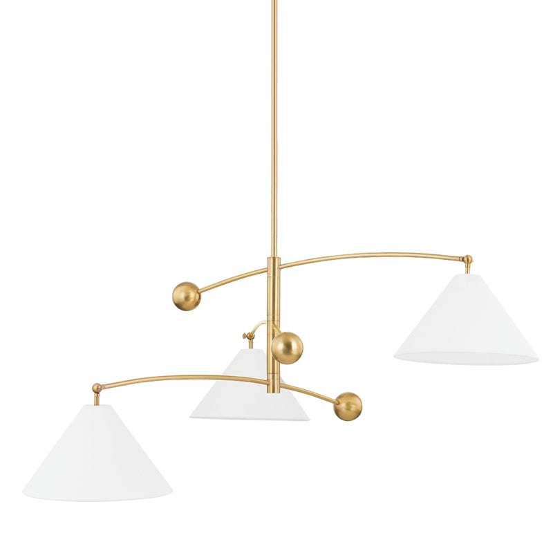 Mitzi Canada - Three Light Chandelier - Birdie - Aged Brass- Union Lighting Luminaires Decor
