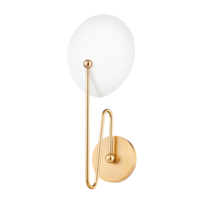 Mitzi Canada - One Light Wall Sconce - Hattie - Aged Brass/Textured White- Union Lighting Luminaires Decor