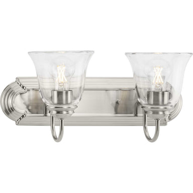 Progress Canada - Two Light Bath and Vanity - Clear Glass - Brushed Nickel- Union Lighting Luminaires Decor