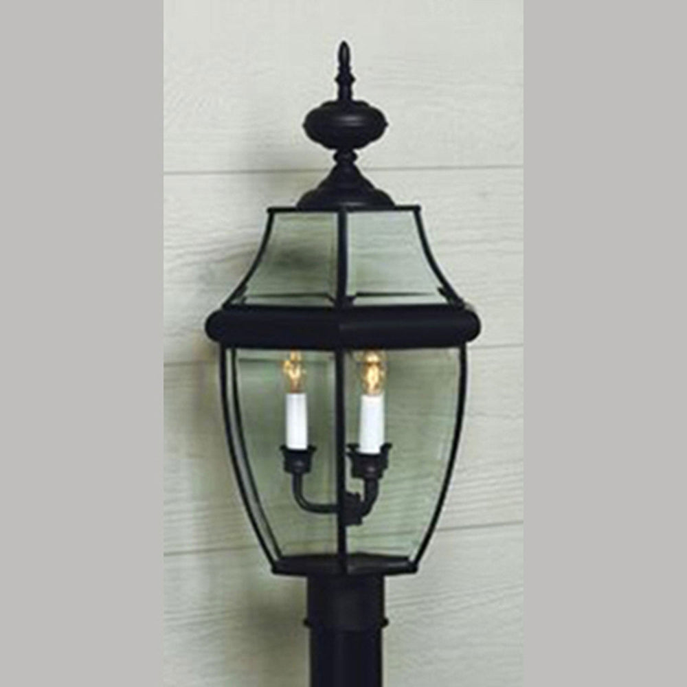 Quoizel - Four Light Outdoor Post Mount - Newbury - Mystic Black- Union Lighting Luminaires Decor