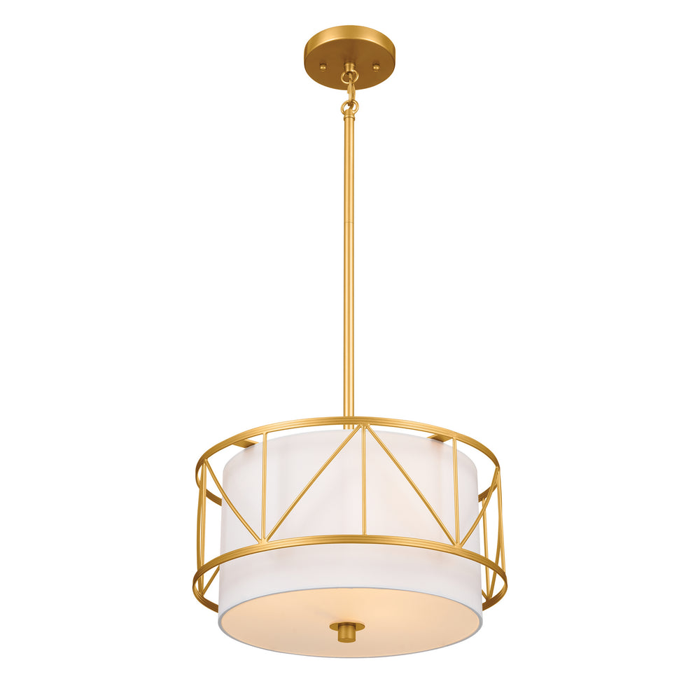 Kichler Canada - Three Light Pendant/Semi Flush - Birkleigh - Classic Gold- Union Lighting Luminaires Decor