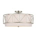 Kichler Canada - Four Light Semi Flush Mount - Birkleigh - Satin Nickel- Union Lighting Luminaires Decor