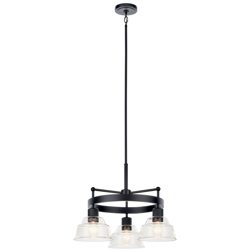 Kichler Canada - Three Light Chandelier - Eastmont - Black- Union Lighting Luminaires Decor