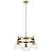 Kichler Canada - Three Light Chandelier - Eastmont - Brushed Brass- Union Lighting Luminaires Decor