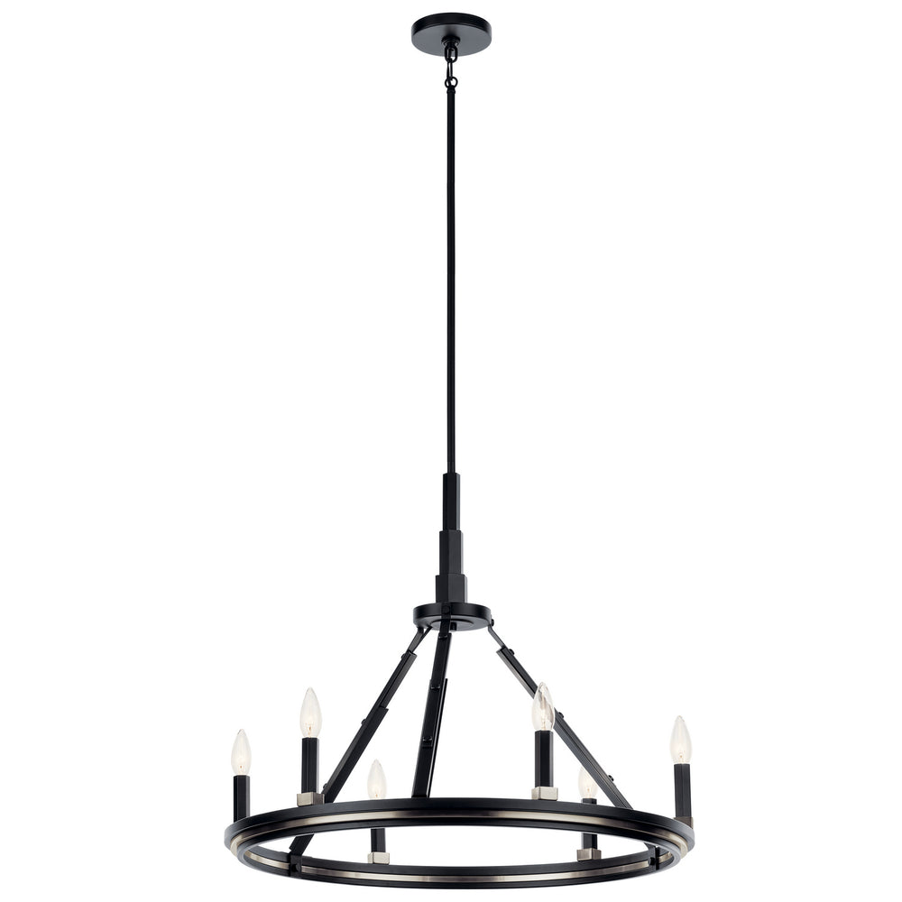 Kichler Canada - Six Light Chandelier - Emmala - Black- Union Lighting Luminaires Decor