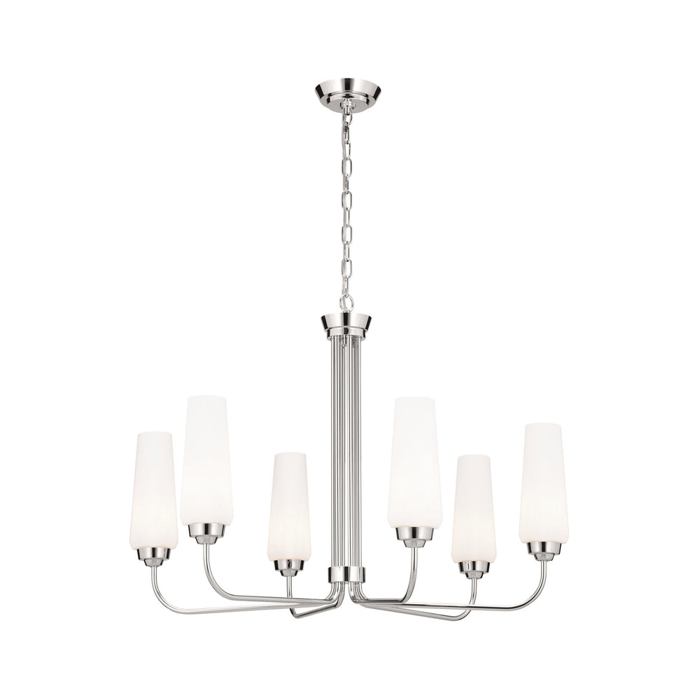Kichler Canada - Six Light Chandelier - Truby - Polished Nickel- Union Lighting Luminaires Decor