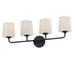Maxim - Four Light Bath Vanity - Bristol - Black- Union Lighting Luminaires Decor