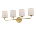 Maxim - Four Light Bath Vanity - Bristol - Satin Brass- Union Lighting Luminaires Decor
