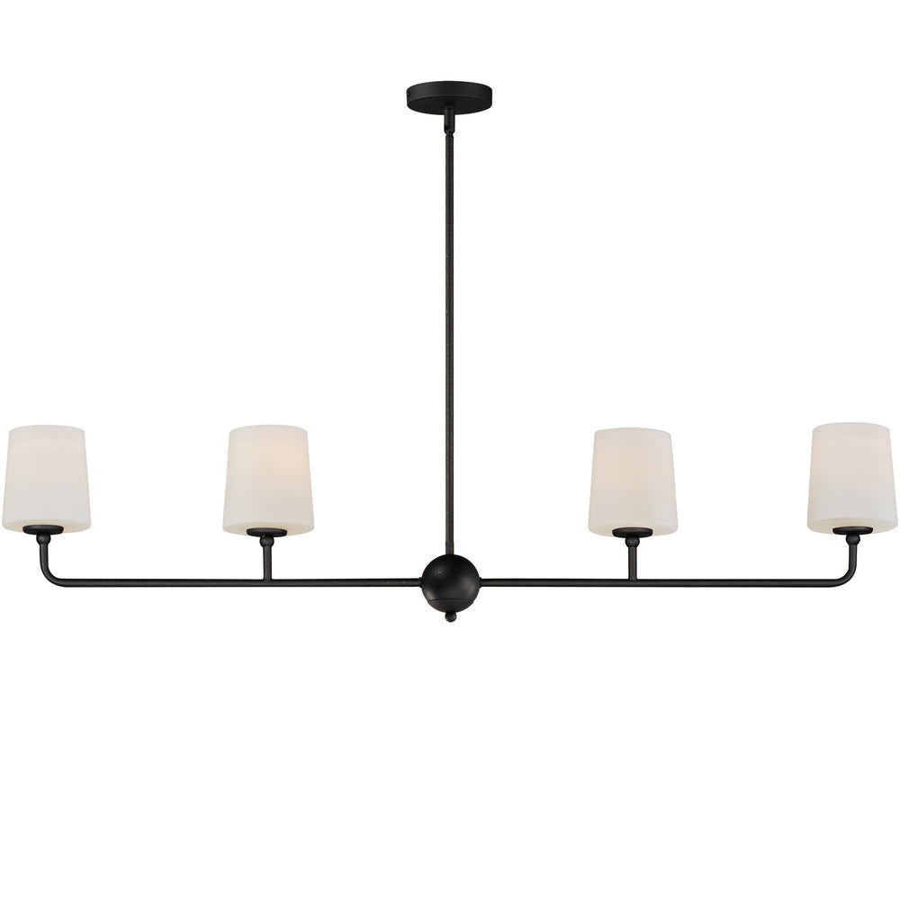 Maxim - Four Light Linear Chandelier - Bristol - Anthracite- Union Lighting Luminaires Decor