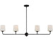 Maxim - Four Light Linear Chandelier - Bristol - Anthracite- Union Lighting Luminaires Decor